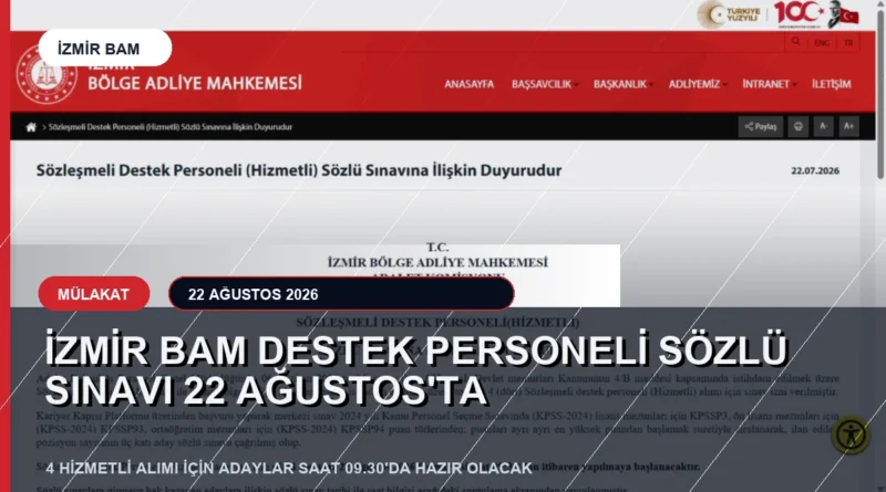 İzmir BAM destek personeli sözlü sınavı haber görseli