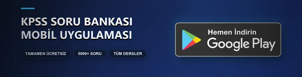 KPSS Soru Bankasi mobil uygulamasi - tamamen ucretsiz, Google Playden indir
